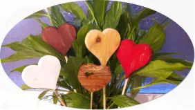 Blumenstecker Herz aus Holz