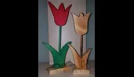 Tulpe aus Naturholz